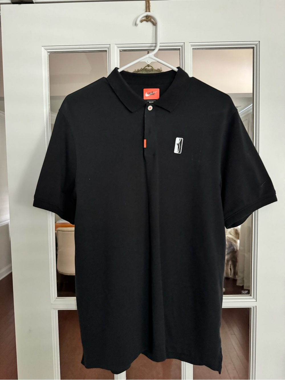 Nike Black Polo with Tiger Woods Logo Patch